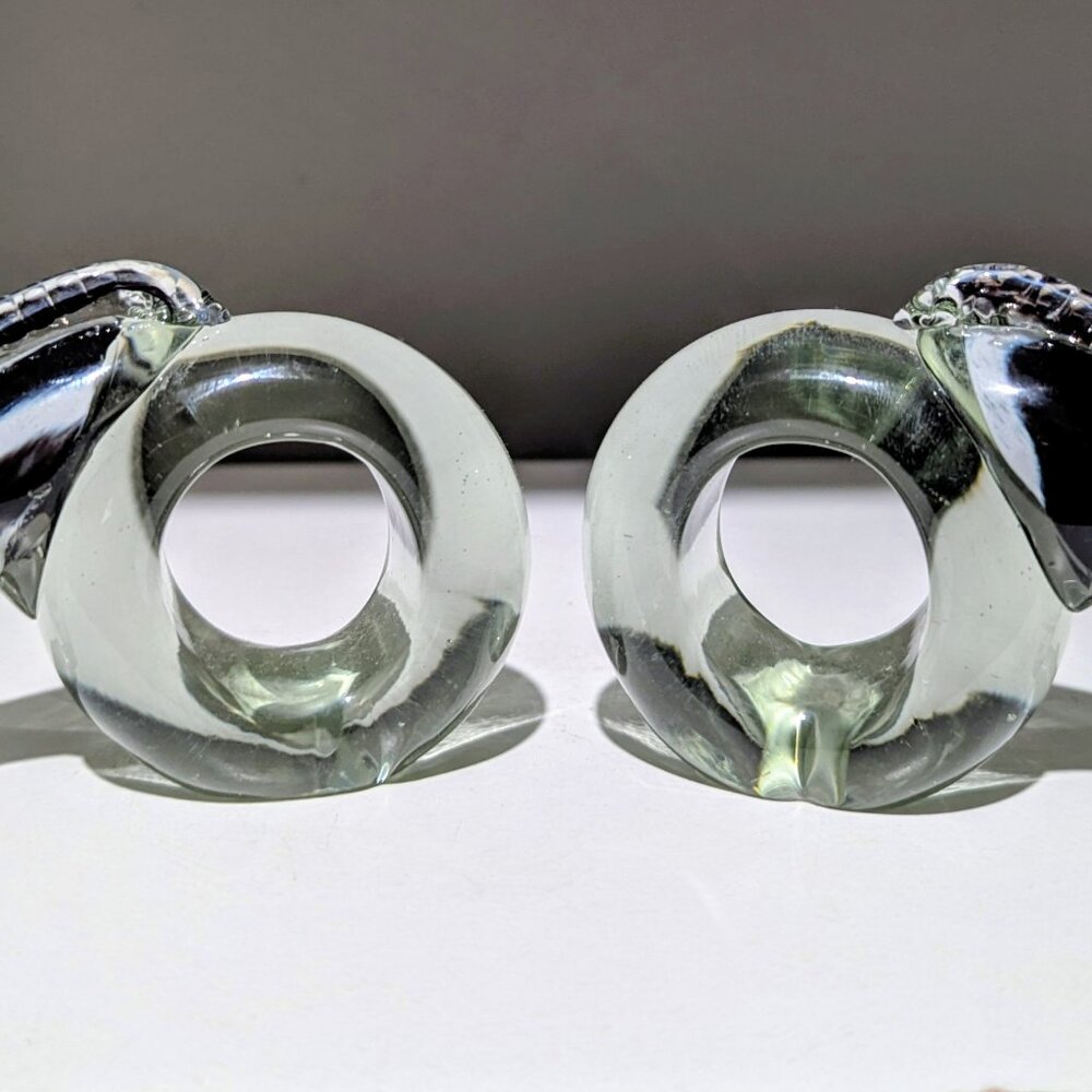 Ngwenya Glass Zebra Napkin Rings (Pair) – Handmade Swaziland